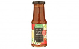 Aamra Garlic & Oregano Spiced Ketchup  Glass Bottle  200 grams